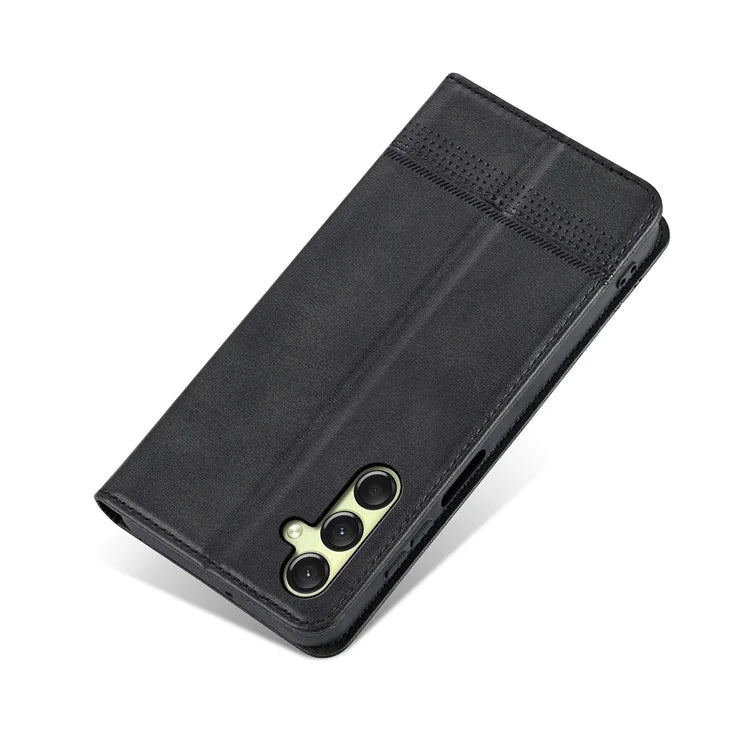 AZNS For Samsung Galaxy A16 5G Case Cowhide Texture PU Leather Wallet Phone Cover