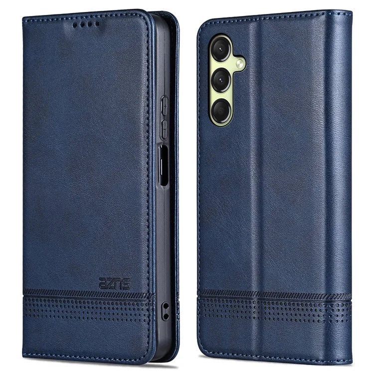 AZNS For Samsung Galaxy A16 5G Case Cowhide Texture PU Leather Wallet Phone Cover
