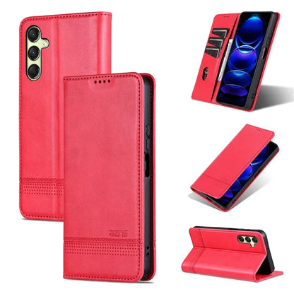 AZNS For Samsung Galaxy A16 5G Case Cowhide Texture PU Leather Wallet Phone Cover