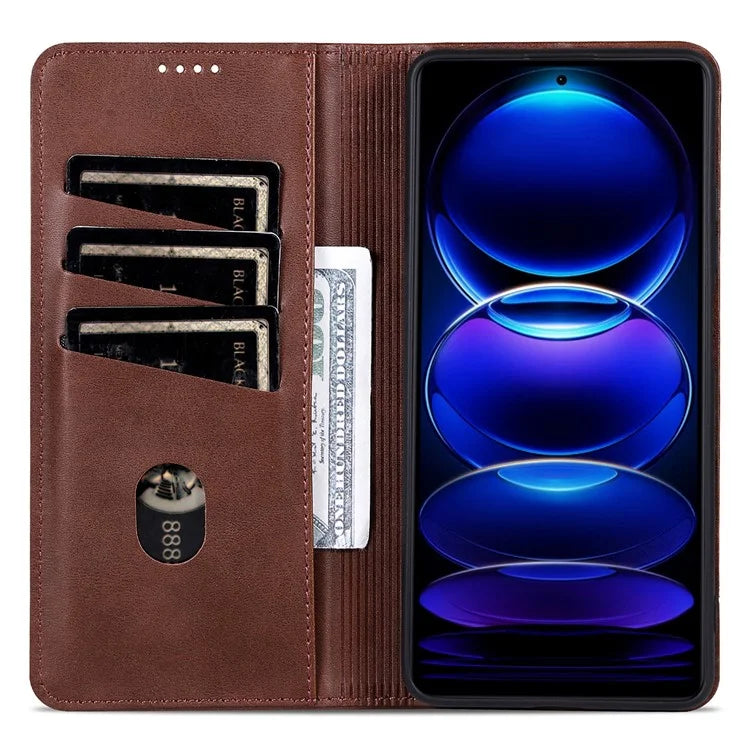 AZNS For Samsung Galaxy A16 5G Case Cowhide Texture PU Leather Wallet Phone Cover