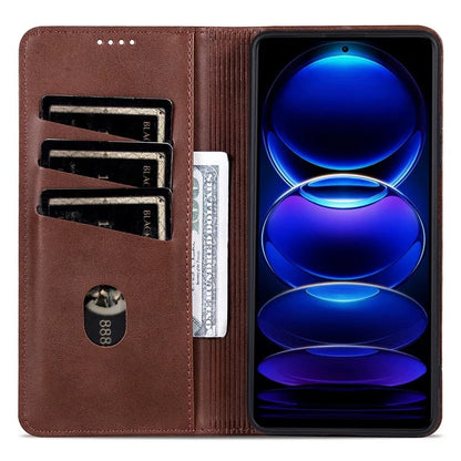 AZNS For Samsung Galaxy A16 5G Case Cowhide Texture PU Leather Wallet Phone Cover