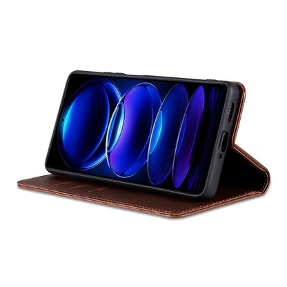 AZNS For Samsung Galaxy A16 5G Case Cowhide Texture PU Leather Wallet Phone Cover
