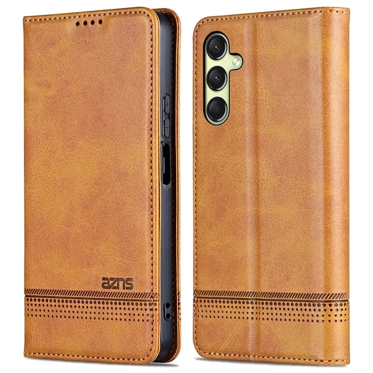 AZNS For Samsung Galaxy A16 5G Case Cowhide Texture PU Leather Wallet Phone Cover