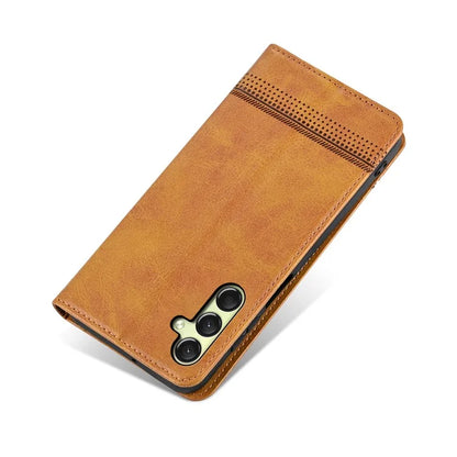 AZNS For Samsung Galaxy A16 5G Case Cowhide Texture PU Leather Wallet Phone Cover
