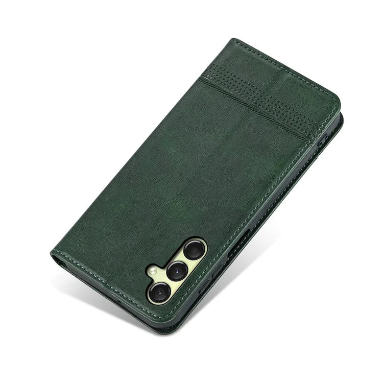 AZNS For Samsung Galaxy A16 5G Case Cowhide Texture PU Leather Wallet Phone Cover