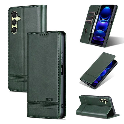 AZNS For Samsung Galaxy A16 5G Case Cowhide Texture PU Leather Wallet Phone Cover