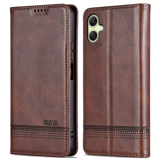 AZNS For Samsung Galaxy A06 Case Cowhide Texture PU Leather Wallet Phone Cover