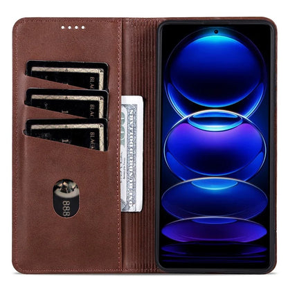 AZNS For Samsung Galaxy A06 Case Cowhide Texture PU Leather Wallet Phone Cover