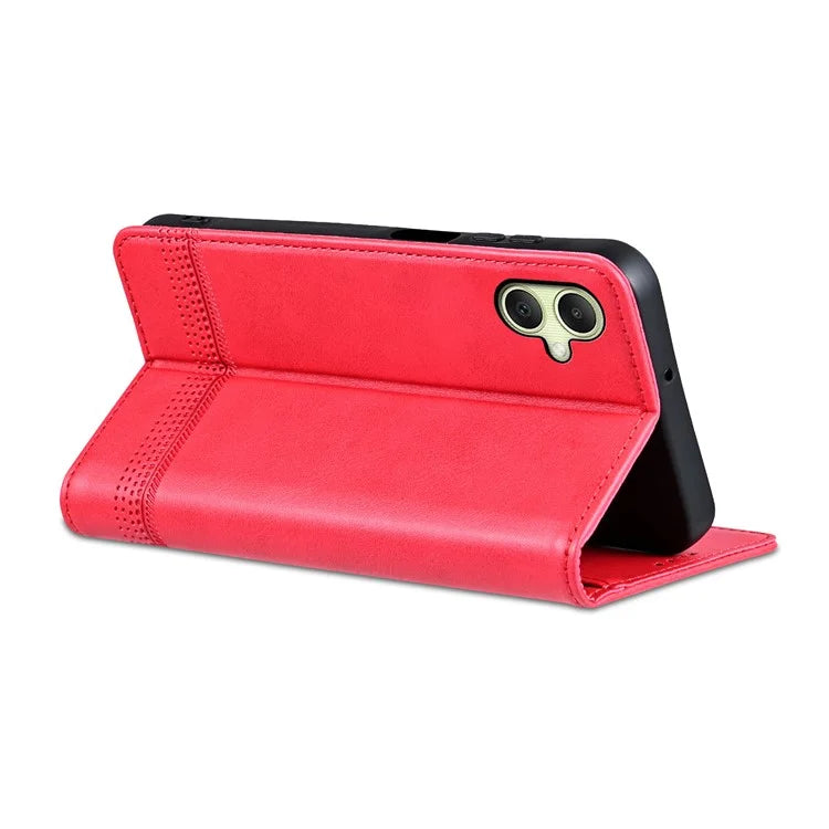 AZNS For Samsung Galaxy A06 Case Cowhide Texture PU Leather Wallet Phone Cover