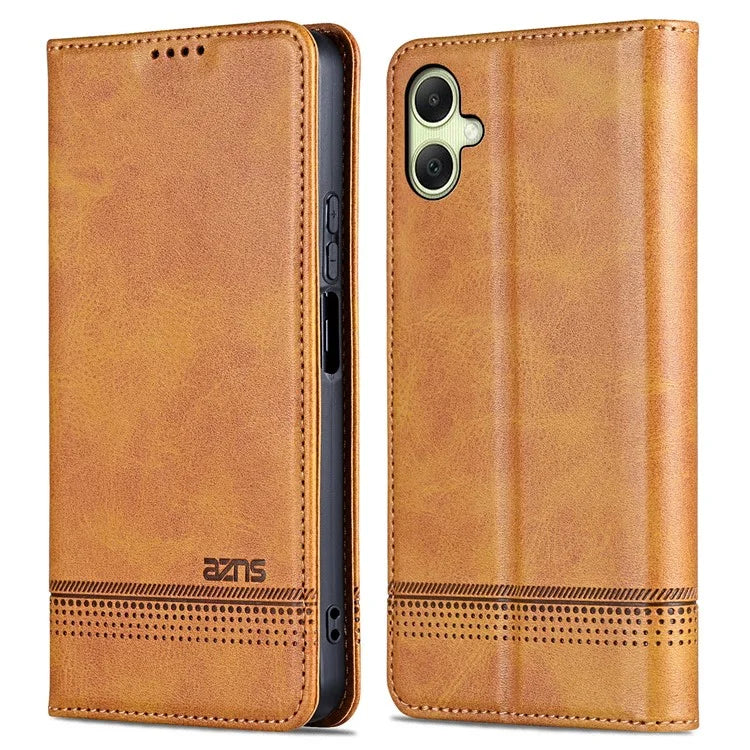 AZNS For Samsung Galaxy A06 Case Cowhide Texture PU Leather Wallet Phone Cover