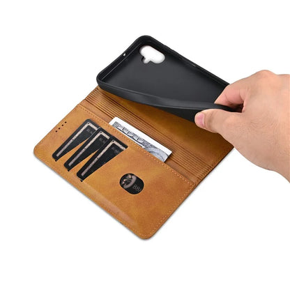 AZNS For Samsung Galaxy A06 Case Cowhide Texture PU Leather Wallet Phone Cover