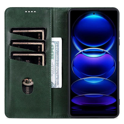 AZNS For Samsung Galaxy A06 Case Cowhide Texture PU Leather Wallet Phone Cover