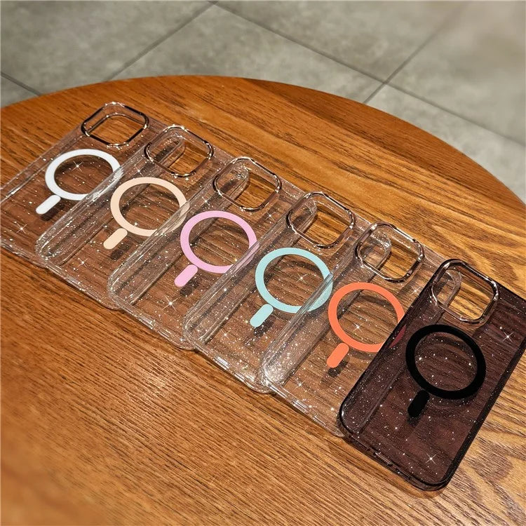 For iPhone 16 Pro Max Case Compatible with MagSafe PC+TPU+Acrylic Anti-Drop IMD Phone Cover