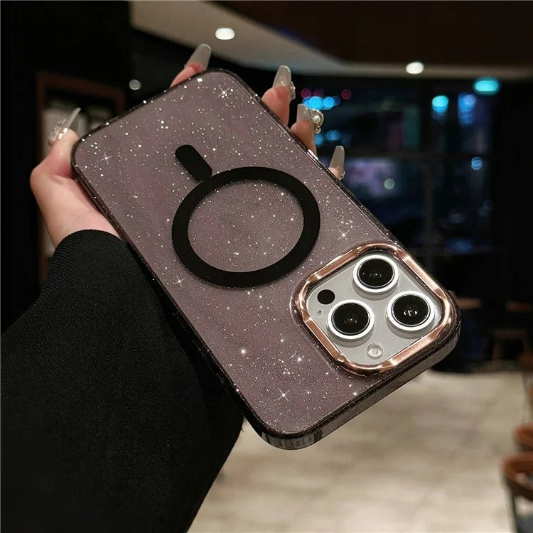 For iPhone 16 Pro Max Case Compatible with MagSafe PC+TPU+Acrylic Anti-Drop IMD Phone Cover