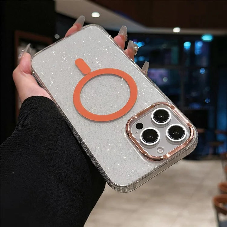 For iPhone 16 Pro Max Case Compatible with MagSafe PC+TPU+Acrylic Anti-Drop IMD Phone Cover