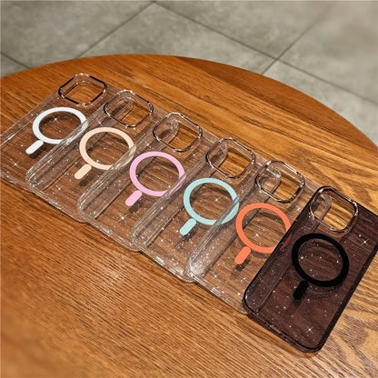 For iPhone 16 Pro Max Case Compatible with MagSafe PC+TPU+Acrylic Anti-Drop IMD Phone Cover