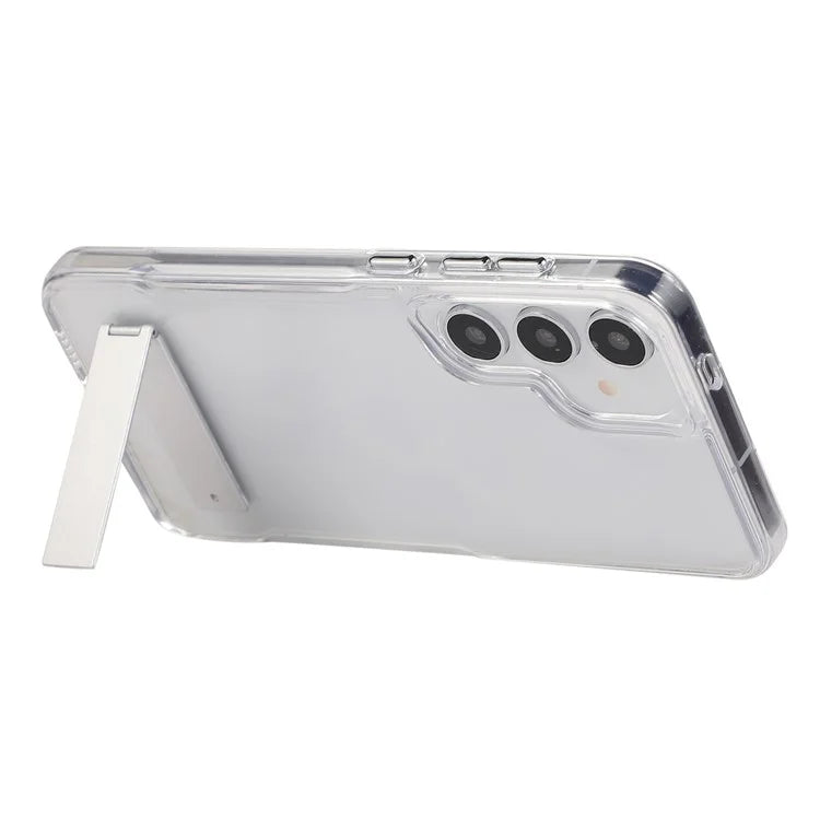 For Samsung Galaxy S24+ Case TPU+Acrylic Protective Kickstand Clear Phone Cover