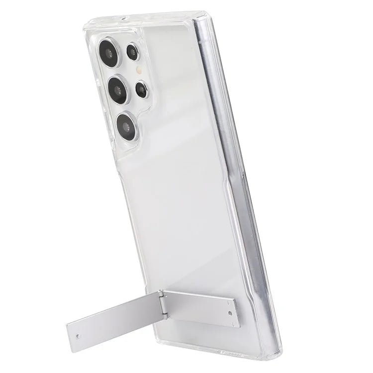 For Samsung Galaxy S24 Ultra Case TPU+Acrylic Protective Kickstand Clear Phone Cover