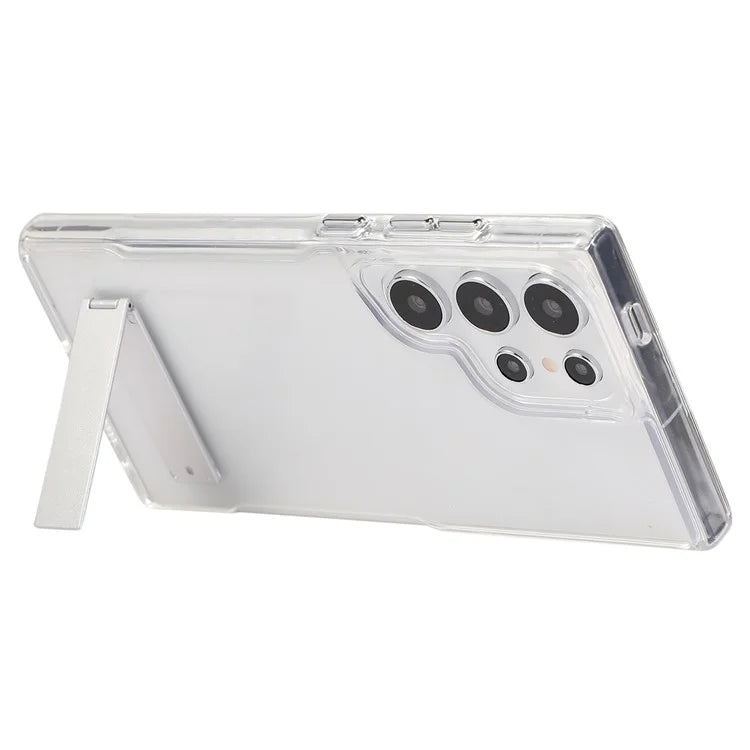 For Samsung Galaxy S24 Ultra Case TPU+Acrylic Protective Kickstand Clear Phone Cover