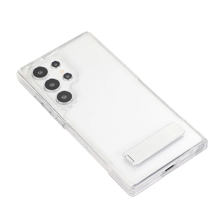 For Samsung Galaxy S24 Ultra Case TPU+Acrylic Protective Kickstand Clear Phone Cover
