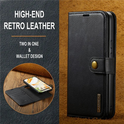 DG.MING for Google Pixel 9 / 9 Pro Case Detachable Split Leather Phone Cover