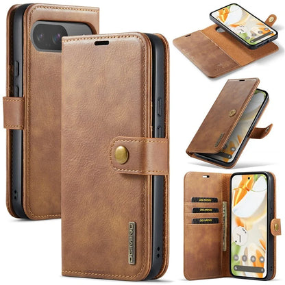 DG.MING for Google Pixel 9 / 9 Pro Case Detachable Split Leather Phone Cover