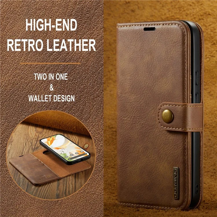 DG.MING for Google Pixel 9 / 9 Pro Case Detachable Split Leather Phone Cover