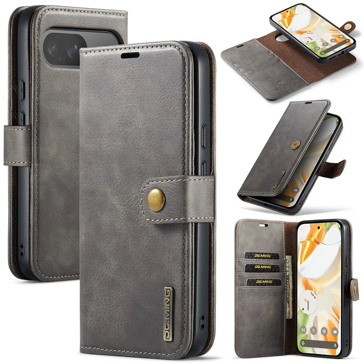 DG.MING for Google Pixel 9 / 9 Pro Case Detachable Split Leather Phone Cover