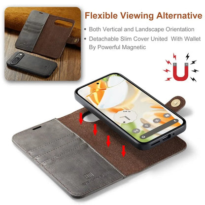 DG.MING for Google Pixel 9 / 9 Pro Case Detachable Split Leather Phone Cover