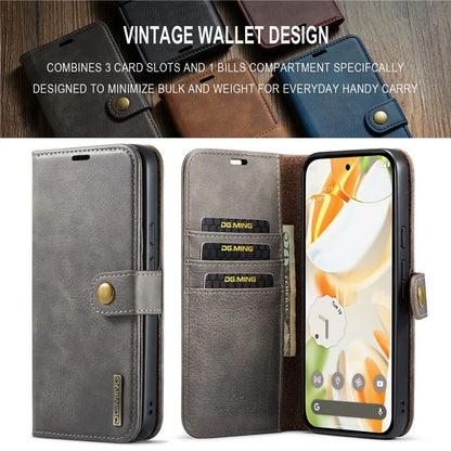 DG.MING for Google Pixel 9 / 9 Pro Case Detachable Split Leather Phone Cover