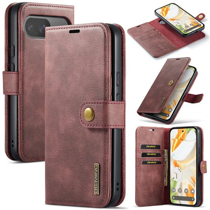 DG.MING for Google Pixel 9 / 9 Pro Case Detachable Split Leather Phone Cover