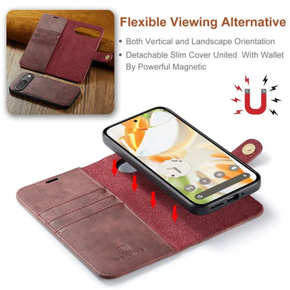 DG.MING for Google Pixel 9 / 9 Pro Case Detachable Split Leather Phone Cover