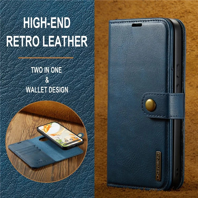 DG.MING for Google Pixel 9 / 9 Pro Case Detachable Split Leather Phone Cover
