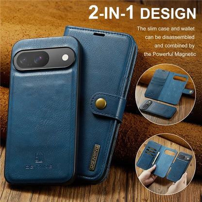 DG.MING for Google Pixel 9 / 9 Pro Case Detachable Split Leather Phone Cover