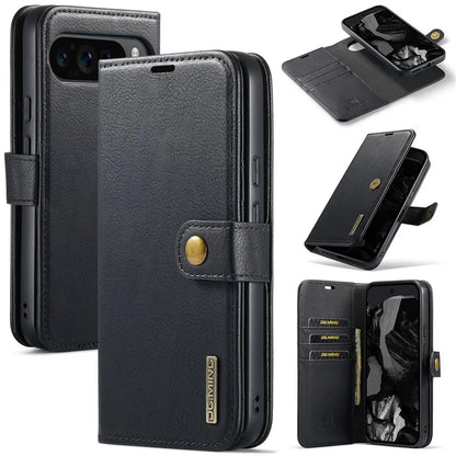 DG.MING for Google Pixel 9 Pro XL Case Detachable Split Leather Phone Cover