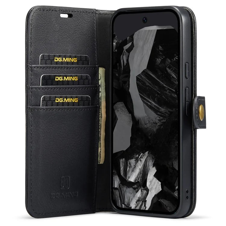 DG.MING for Google Pixel 9 Pro XL Case Detachable Split Leather Phone Cover