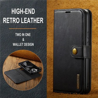 DG.MING for Google Pixel 9 Pro XL Case Detachable Split Leather Phone Cover