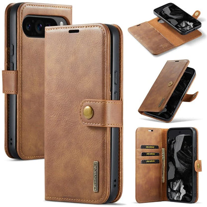DG.MING for Google Pixel 9 Pro XL Case Detachable Split Leather Phone Cover