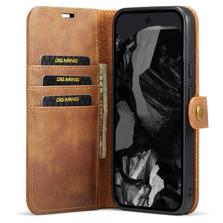 DG.MING for Google Pixel 9 Pro XL Case Detachable Split Leather Phone Cover