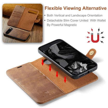 DG.MING for Google Pixel 9 Pro XL Case Detachable Split Leather Phone Cover