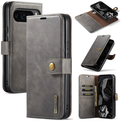 DG.MING for Google Pixel 9 Pro XL Case Detachable Split Leather Phone Cover