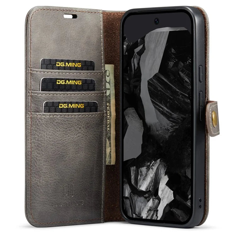 DG.MING for Google Pixel 9 Pro XL Case Detachable Split Leather Phone Cover