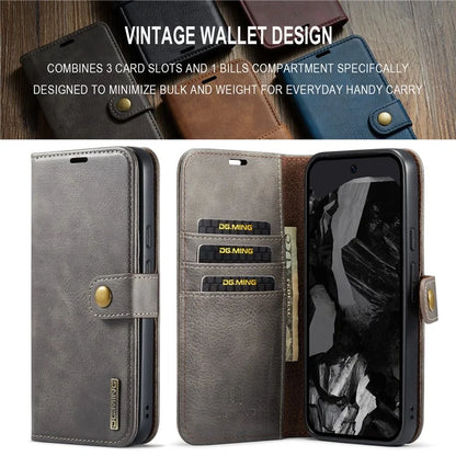 DG.MING for Google Pixel 9 Pro XL Case Detachable Split Leather Phone Cover
