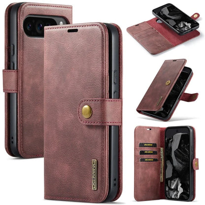 DG.MING for Google Pixel 9 Pro XL Case Detachable Split Leather Phone Cover