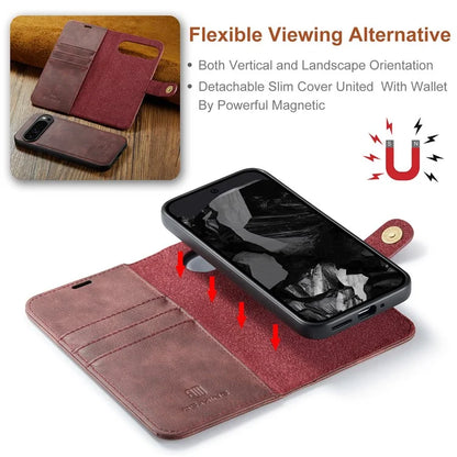 DG.MING for Google Pixel 9 Pro XL Case Detachable Split Leather Phone Cover