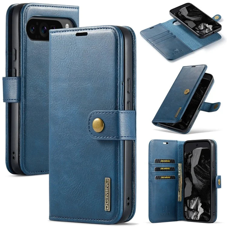 DG.MING for Google Pixel 9 Pro XL Case Detachable Split Leather Phone Cover