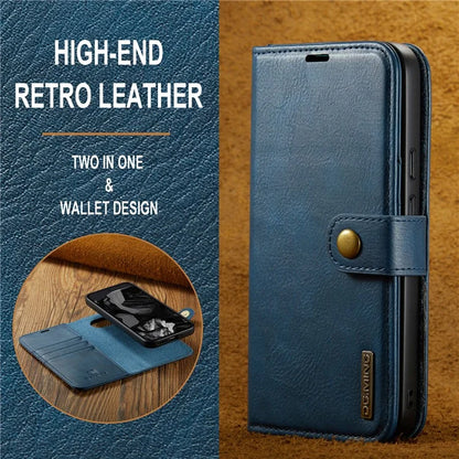 DG.MING for Google Pixel 9 Pro XL Case Detachable Split Leather Phone Cover