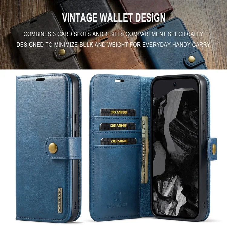 DG.MING for Google Pixel 9 Pro XL Case Detachable Split Leather Phone Cover