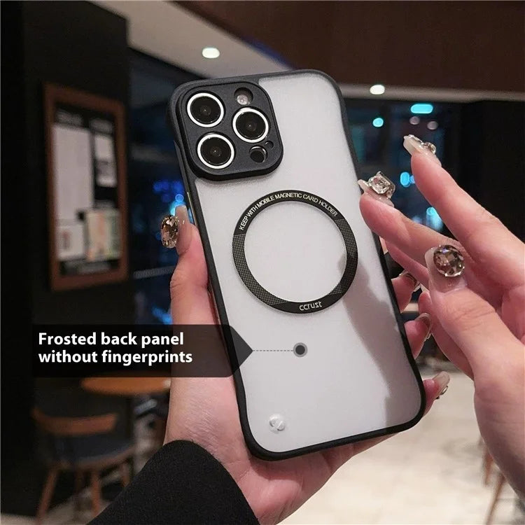 For iPhone 16 Pro Max Case Compatible with MagSafe Frameless TPU+PC Matte Phone Protector
