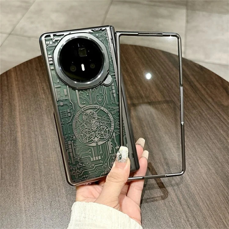 For Honor Magic V3 5G Case Lens Frame Kickstand Mechanical Legend PC Phone Cover